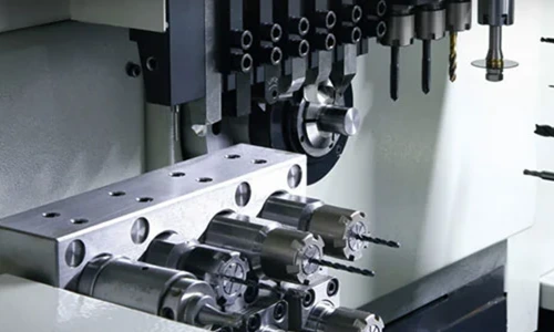 Swiss type lathe machining