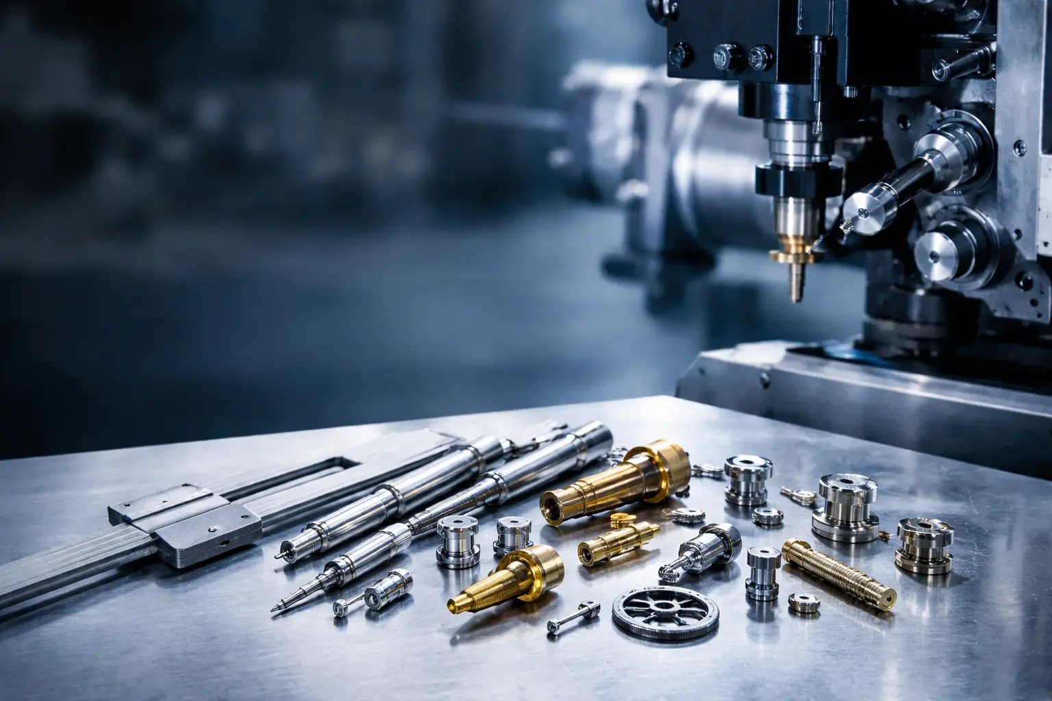 Swiss-type lathe machining